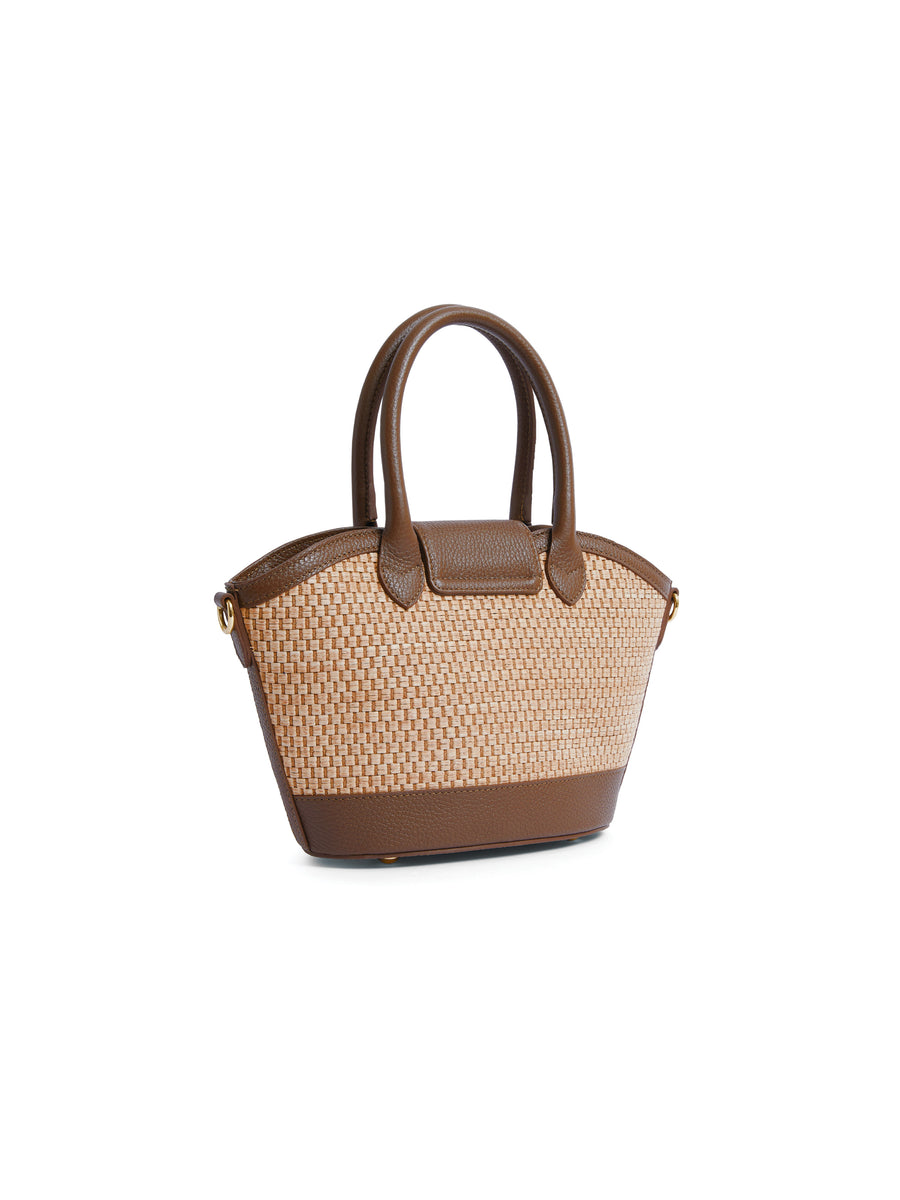 The Windsor - Women's Mini Basket Bag - Tan