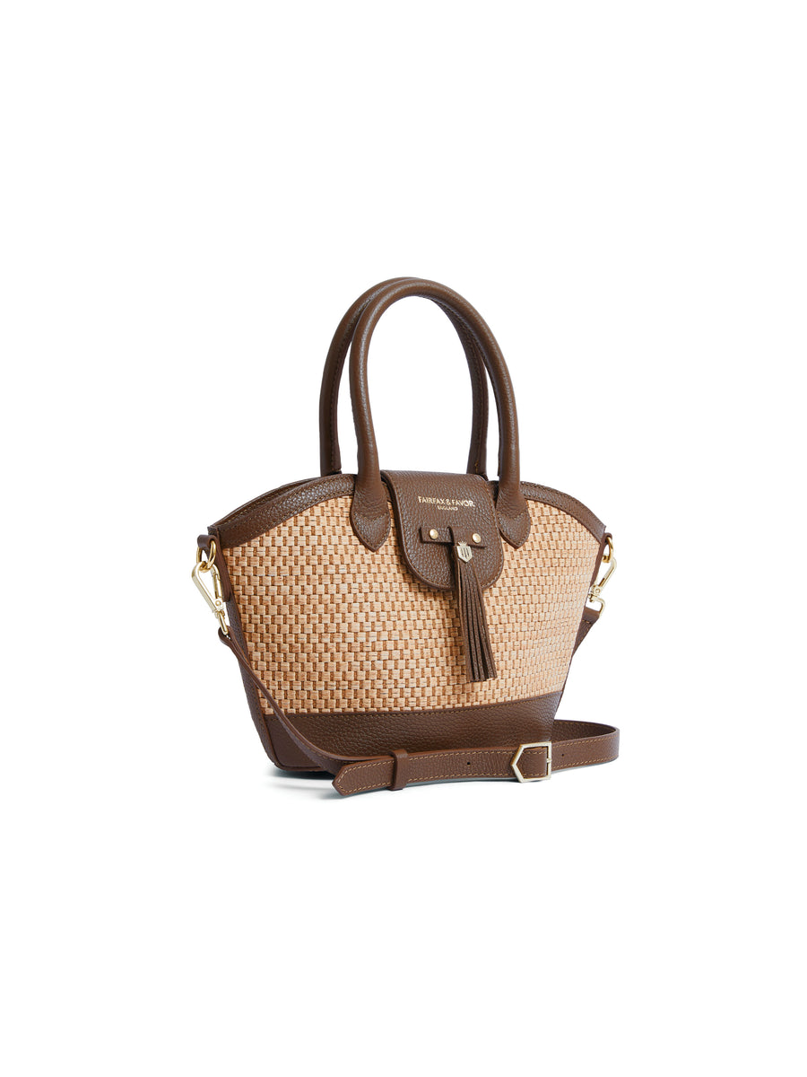 The Windsor - Women's Mini Basket Bag - Tan