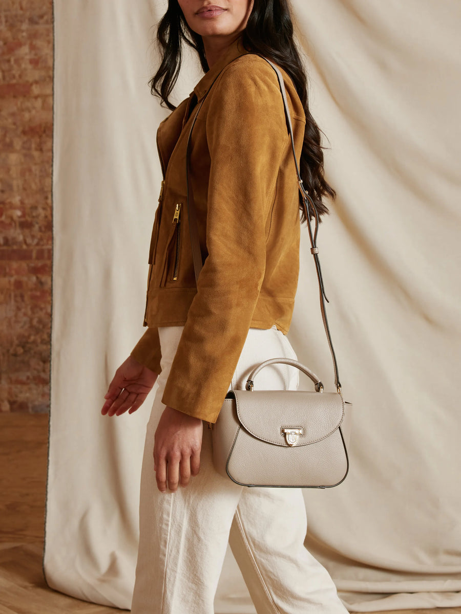 The Blenheim - Women's Handbag - Stone Leather