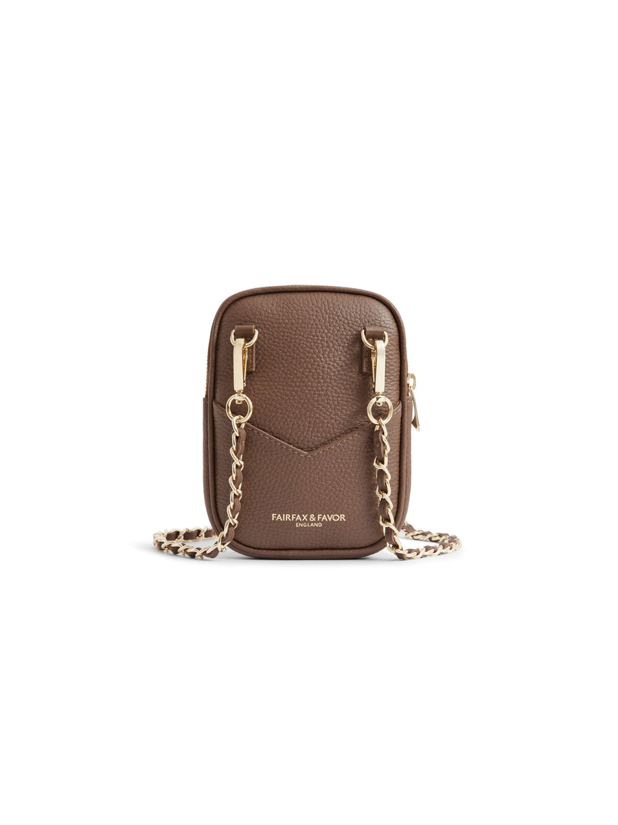 The Finsbury - Women's Mini Crossbody Bag - Tan Suede