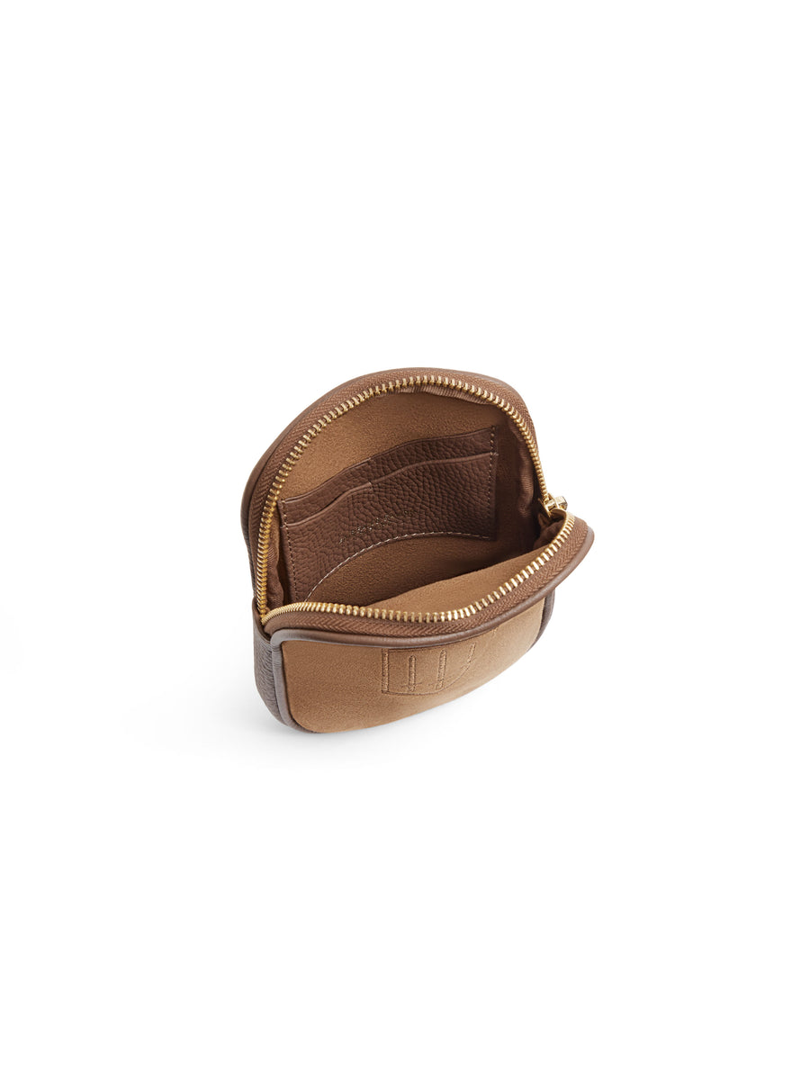 Mini Finsbury Cross Body Bag Tan Suede