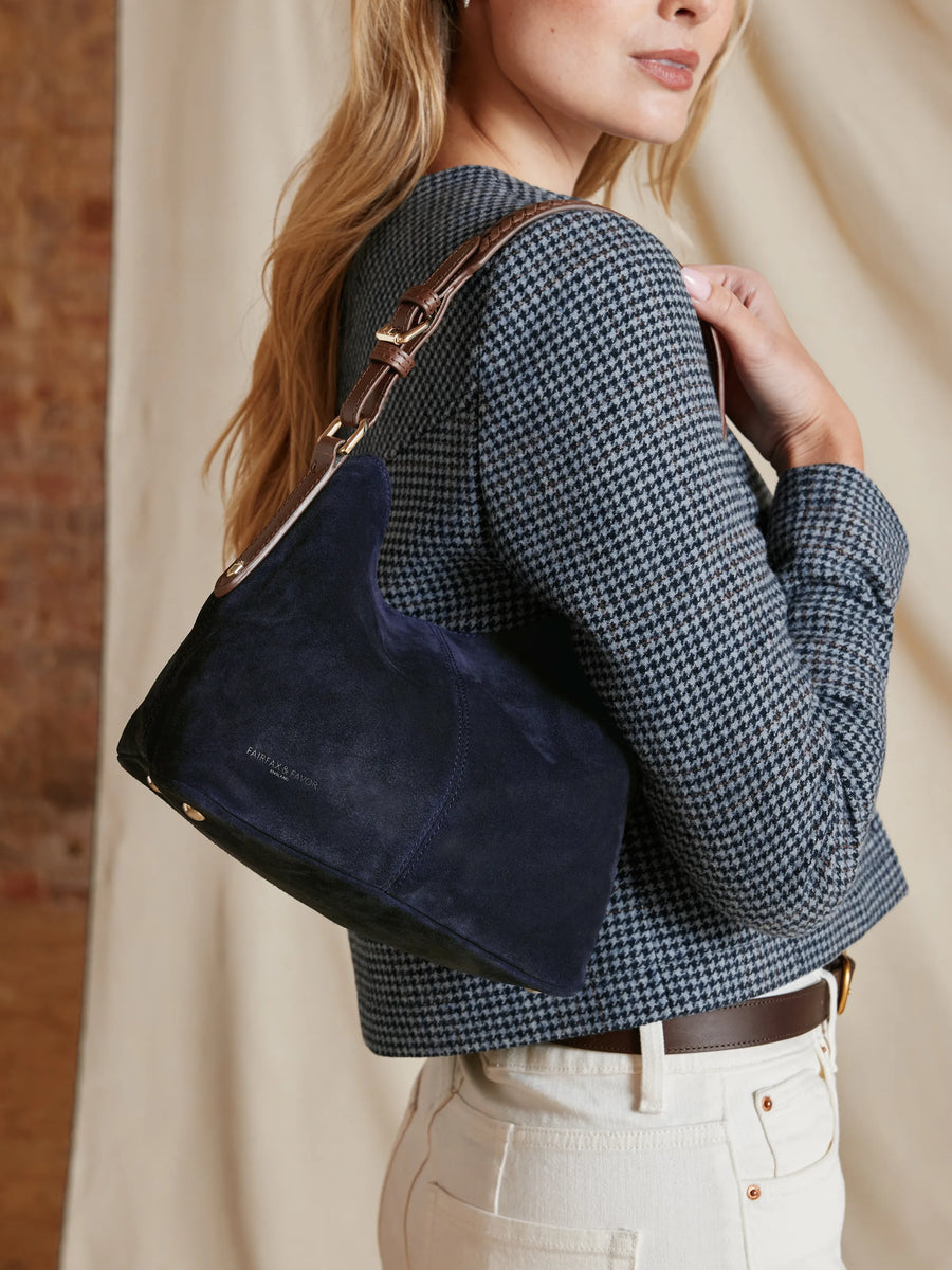 The Tetbury - Women's Mini Bag - Navy Suede