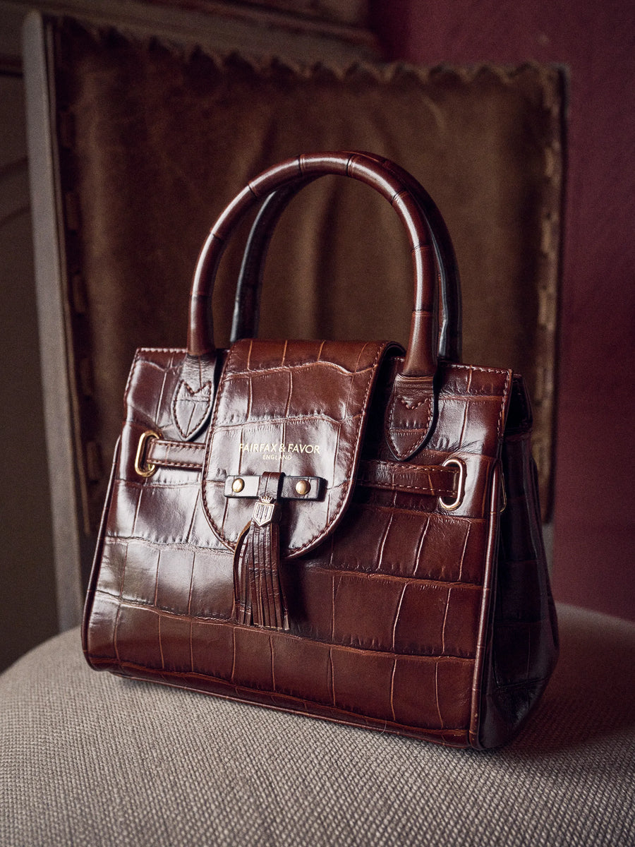 The Windsor - Women's Mini Handbag - Conker Leather