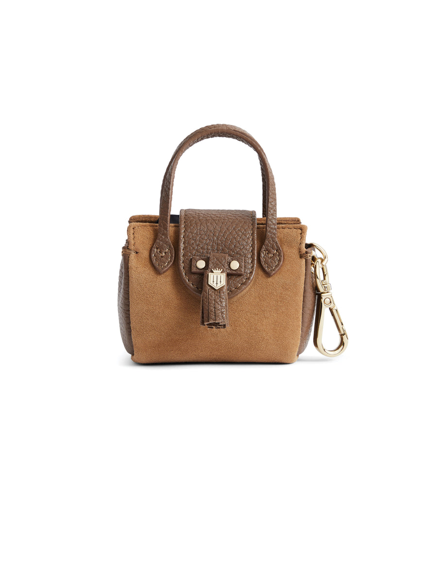 The Windsor - Women's Shopping Tote - Tan Suede & Leather