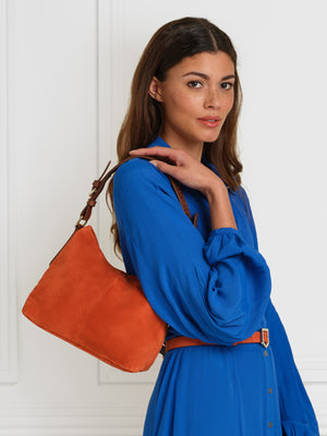 The Tetbury - Women's Mini Tote Bag - Sunset Orange Suede