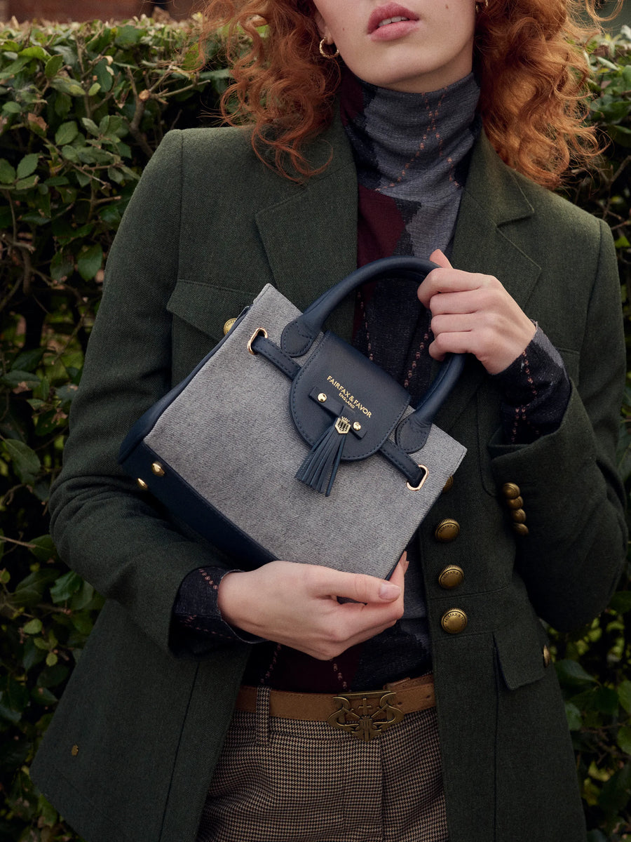 The Windsor - Women's Mini Handbag - Denim Suede