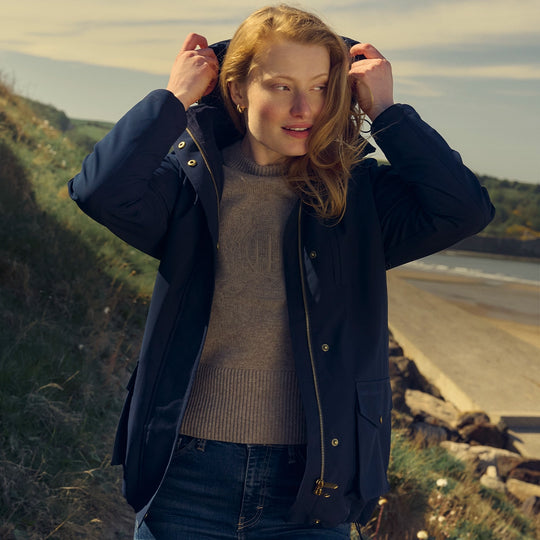 ジャケット・アウター Bibiy. VICTORIA COAT navy Victoria - Women's Coat - Navy Wool | Fairfax & Favor