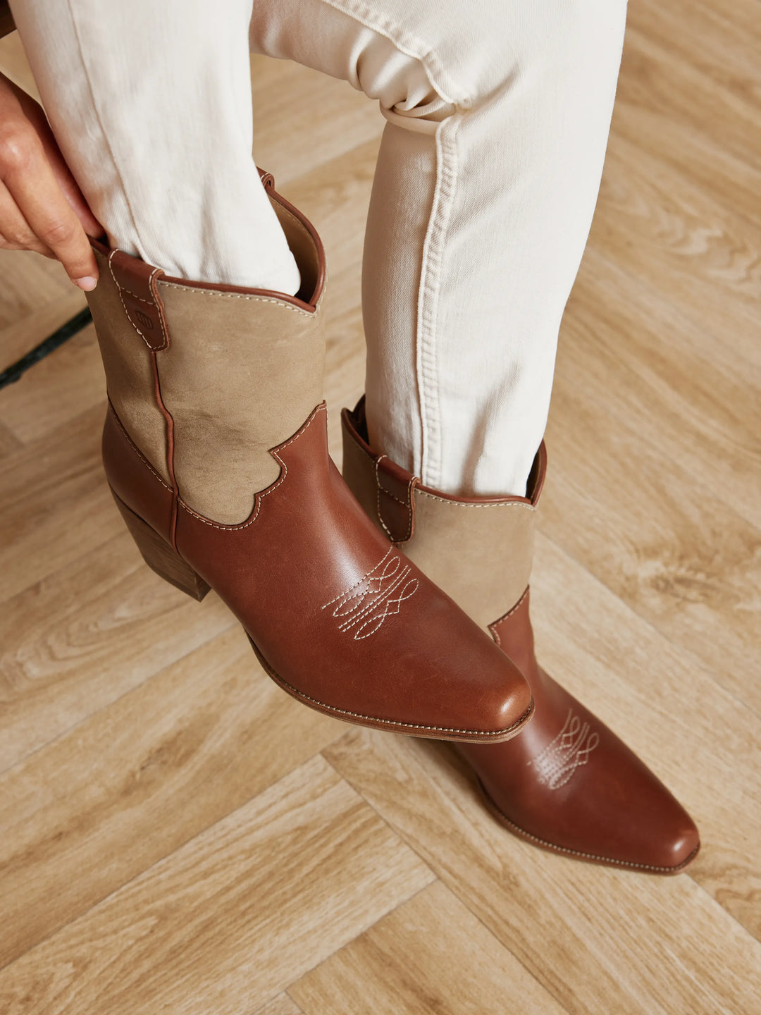 Montana - Tan Leather with Fawn Nubuck - Ankle Boots