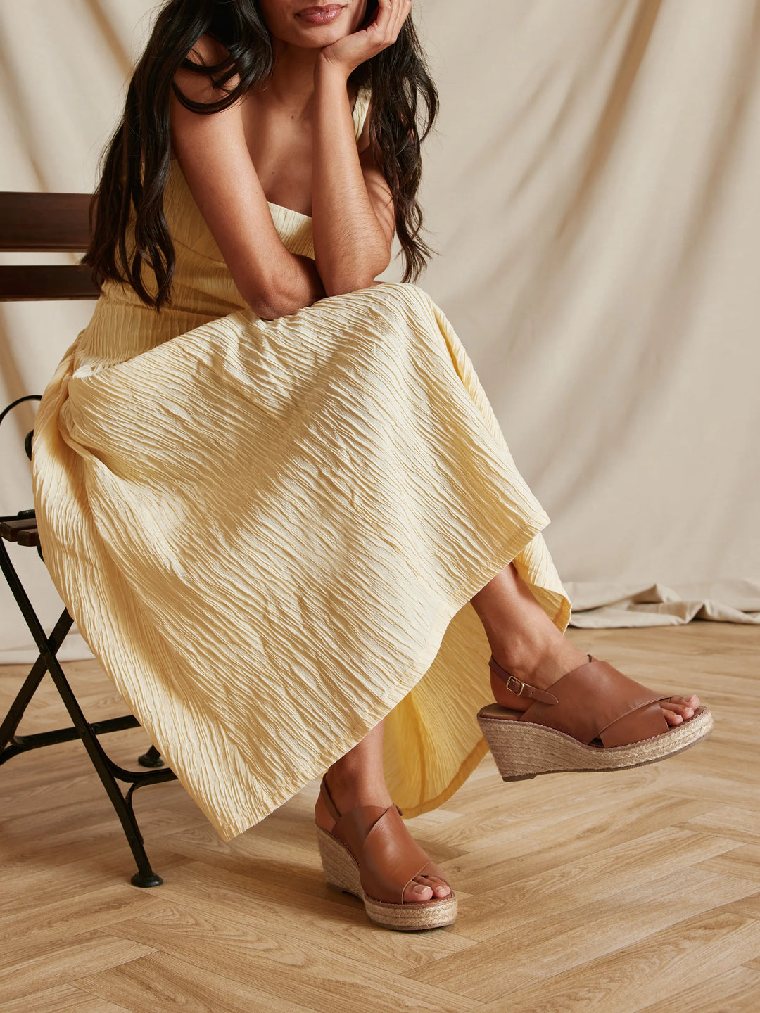 Morella Wedge - Tan Leather - Sandals