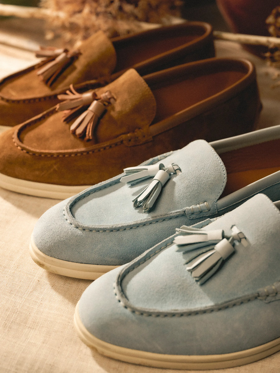 The Morston - Women's Loafer - Sky Blue Suede