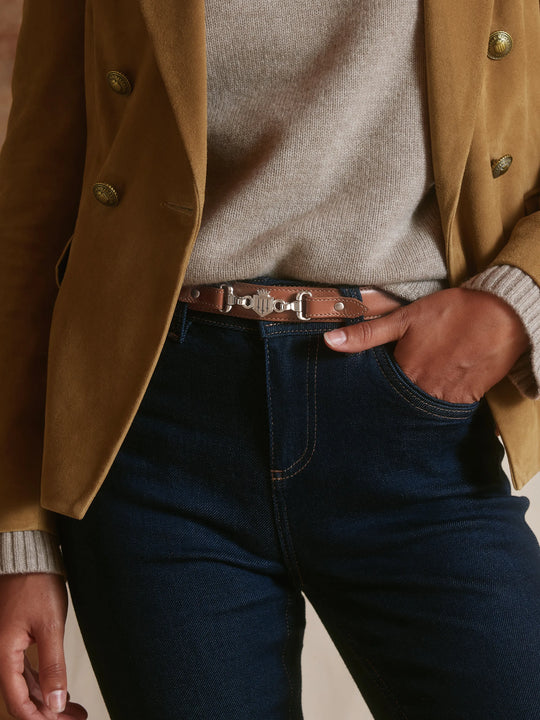 Moulton - Women's Waist Belt - Tan Leather