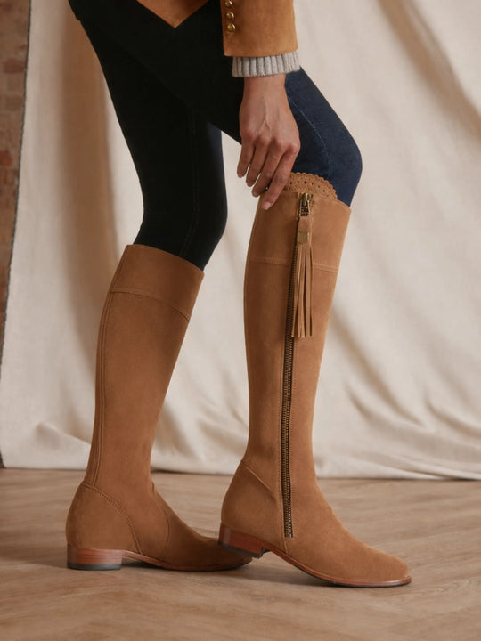 Regina (Narrow Fit) - Tan Suede