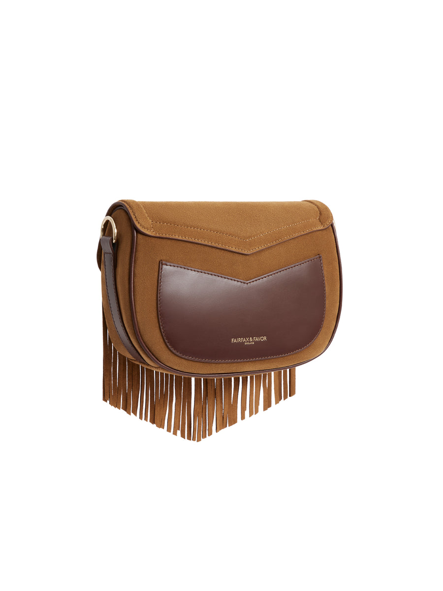 The Nashville - Women's Bag - Fringed Tan Suede