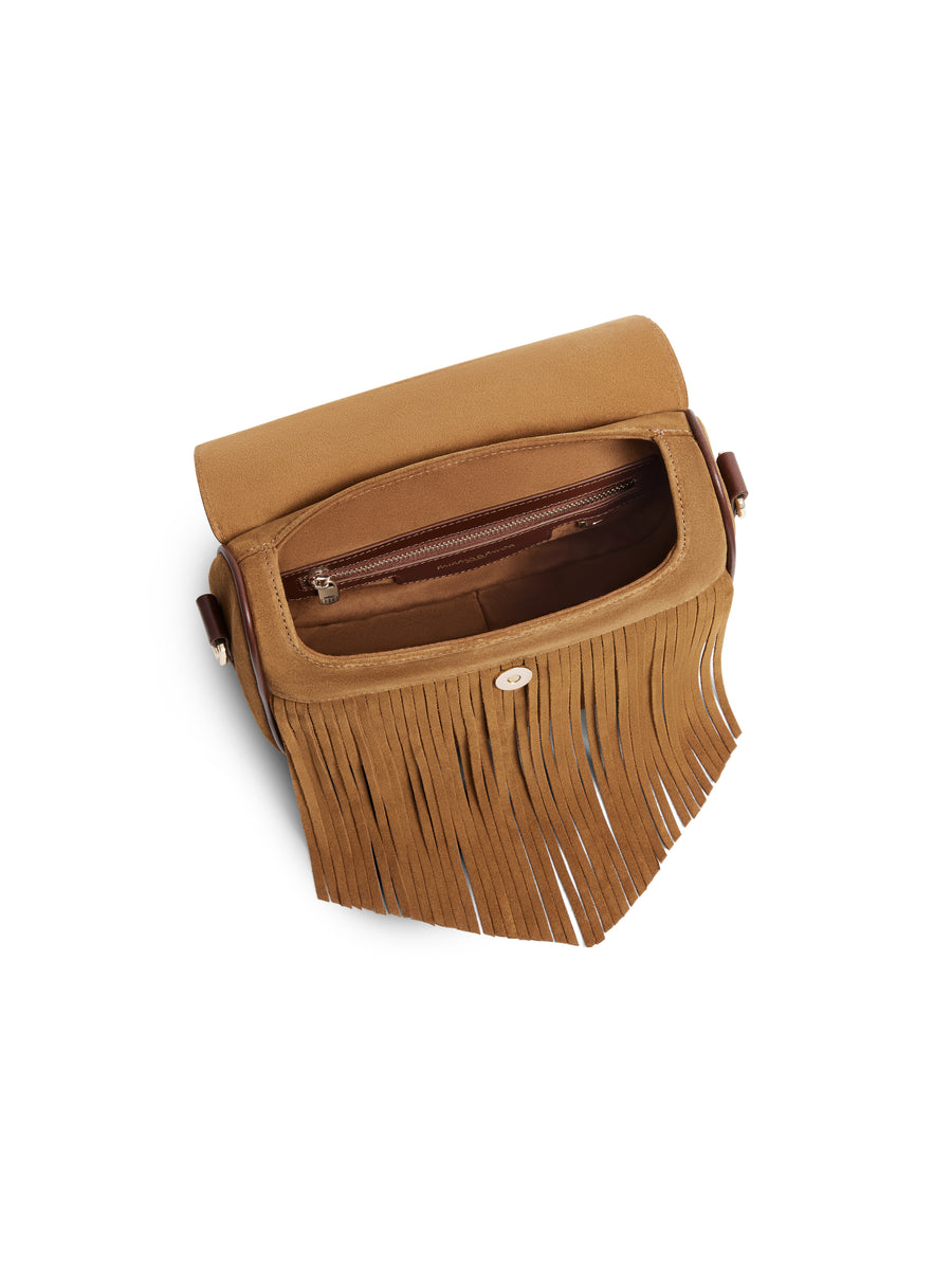 The Nashville - Women's Bag - Fringed Tan Suede