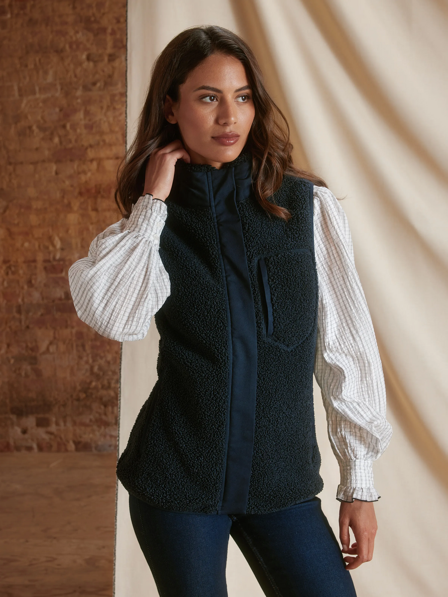 The Agnes - Womens Fleece Gilet - Navy