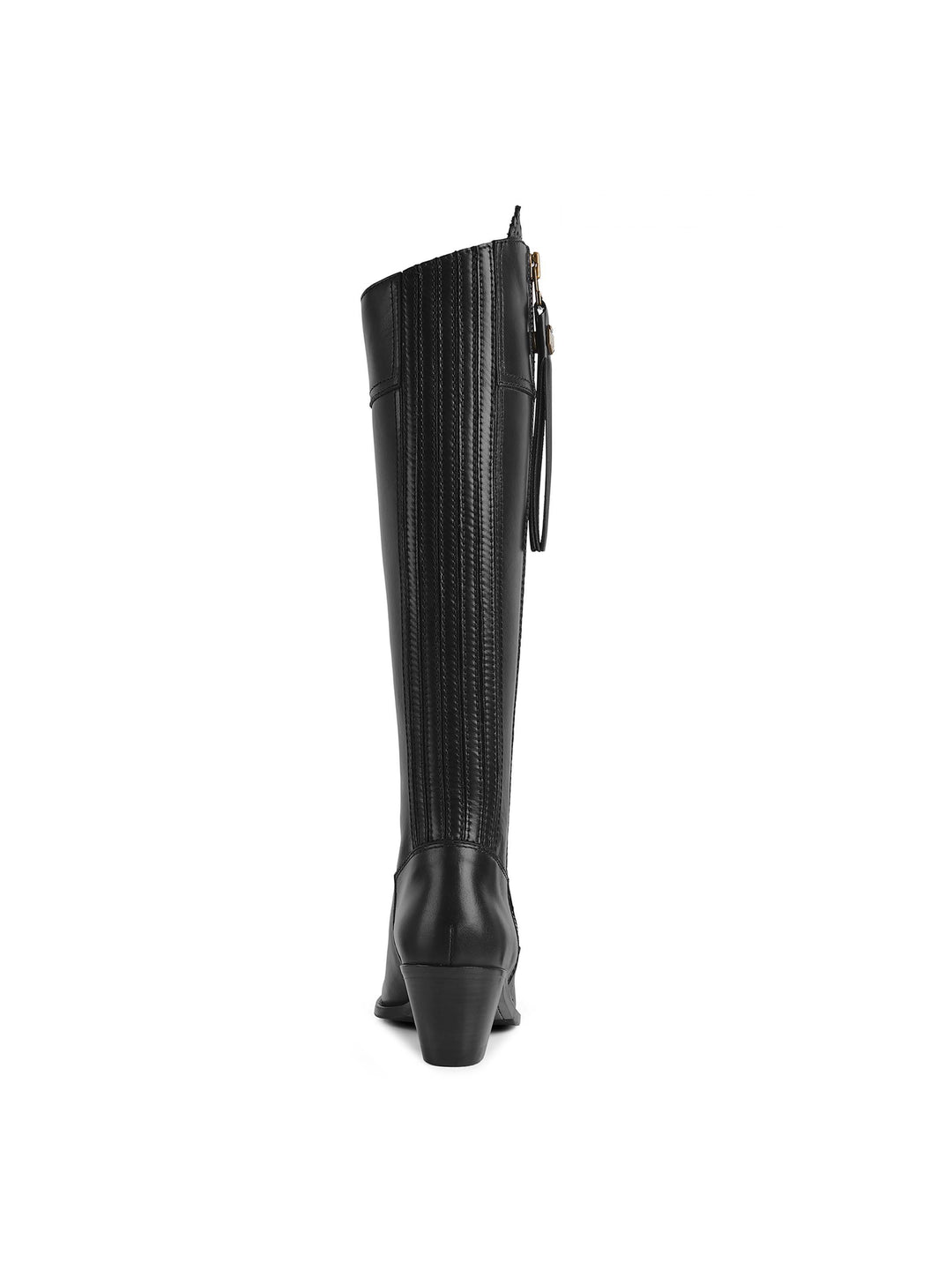 Heeled Regina (Narrow Fit) - Black Leather - Tall Boots