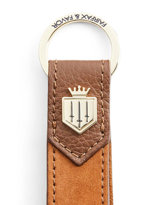 Key Ring - Key Ring - Tan Leather & Suede
