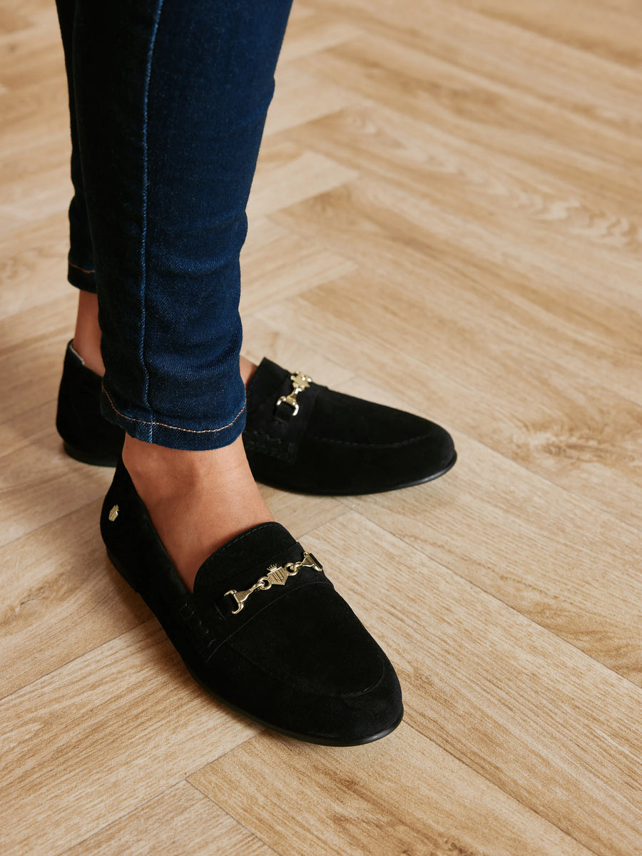 The Newmarket - Women's Loafers - Black Suede