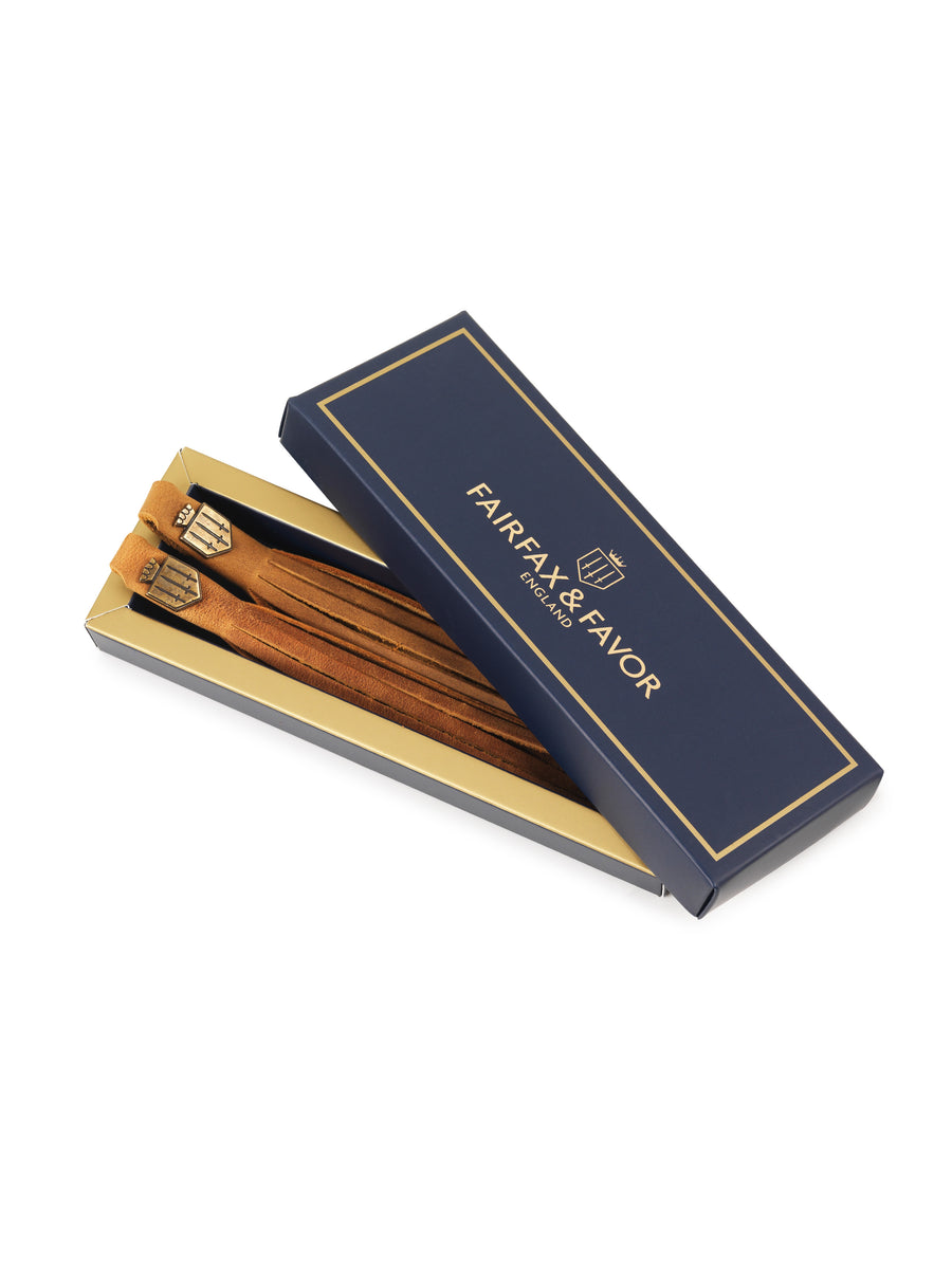 Leather Boot Tassels - Oak