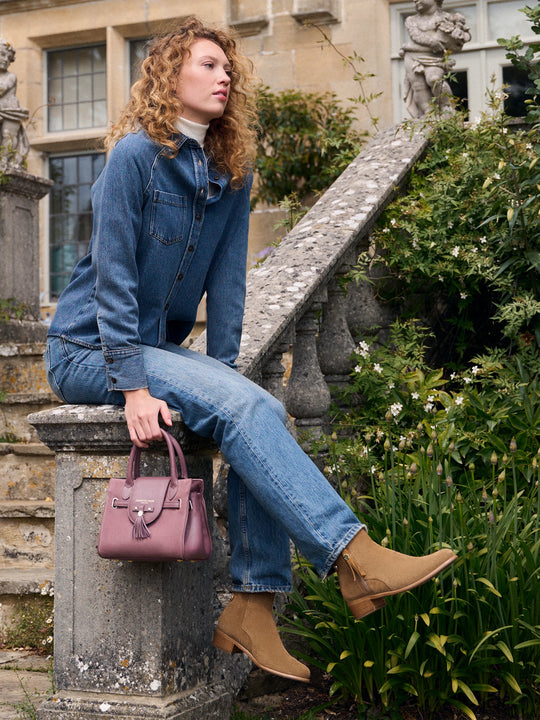 Oakham Flat Women's Ankle Boot Tan Suede Fairfax Favor