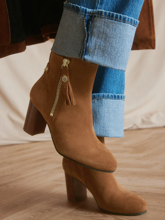 Oakham - Women's Ankle Boots - Tan Suede | Fairfax & Favor
