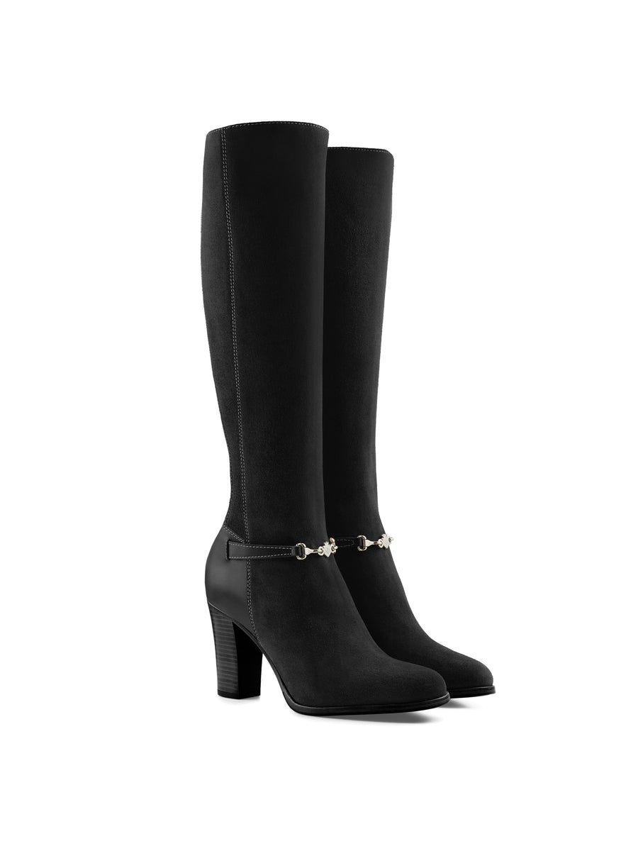 The Heeled Octavia (Narrow Fit) - Black Suede