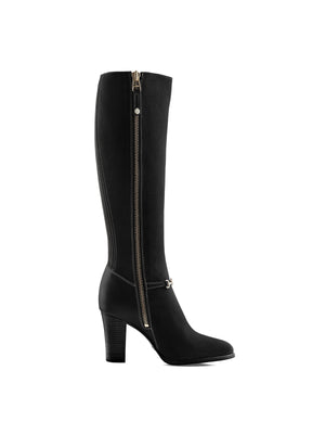 The Heeled Octavia (Sporting Fit) - Black Suede