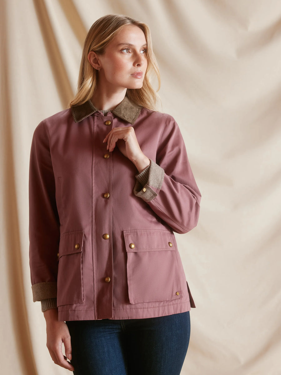 Olivia - Women's Waxed Jacked - Dusky Pink  Breast Cancer Now Limited Edition