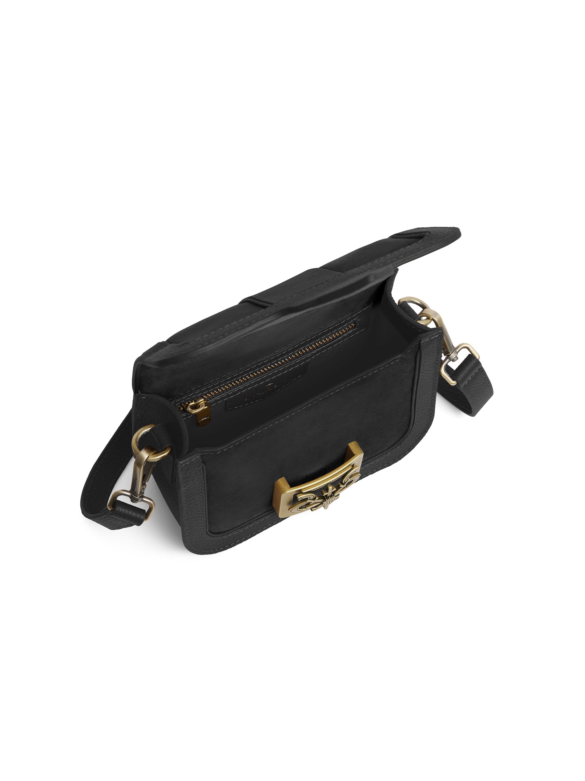 Clarence - Women's Bag - Black Suede | Fairfax & Favor