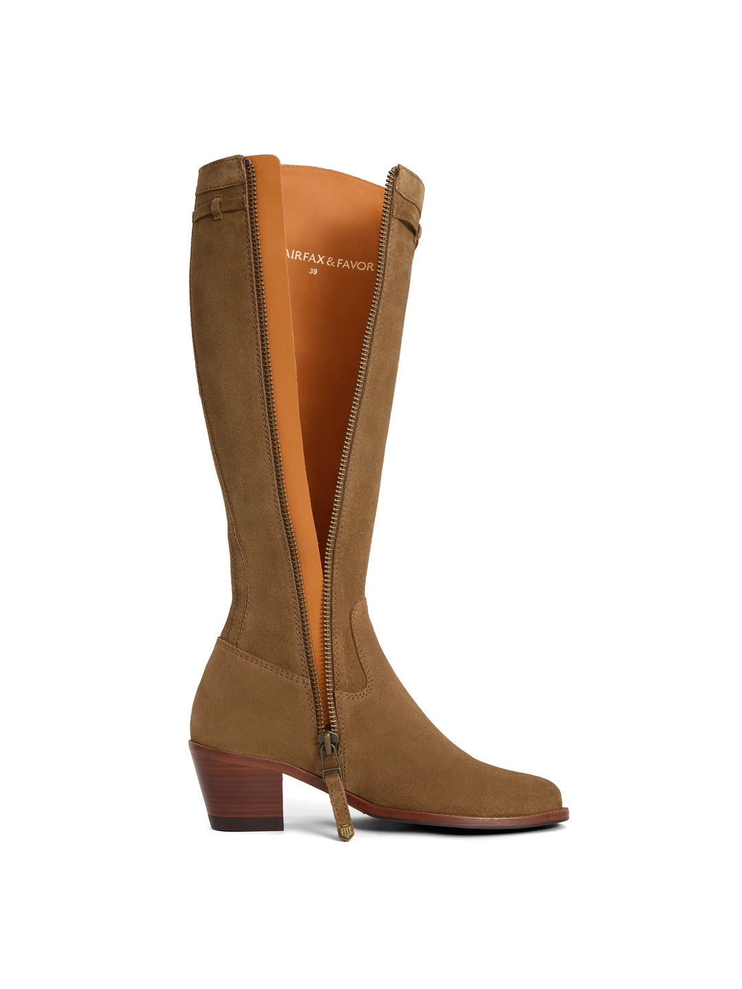 Heeled Kimberley - Tan Suede - Tall Boots