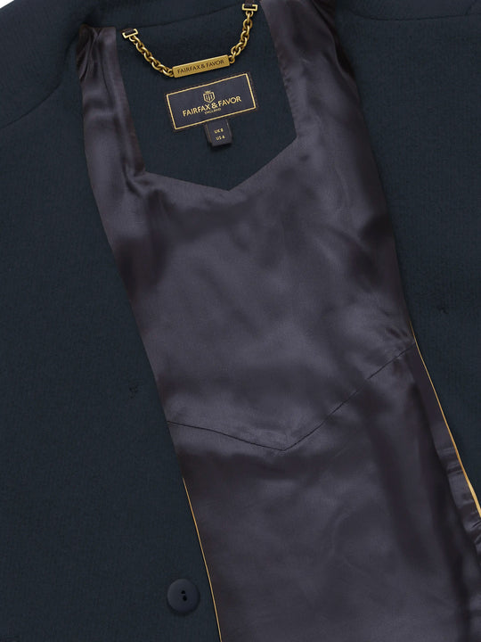 Victoria - Women's Jacket - Navy Wool | Fairfax & Favor Victoria - Women's Jacket - Navy Wool | Fairfax & Favor
