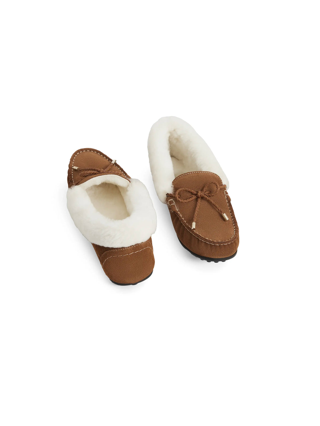 Henley Slipper - Shearling Lined Tan Suede - Shoes