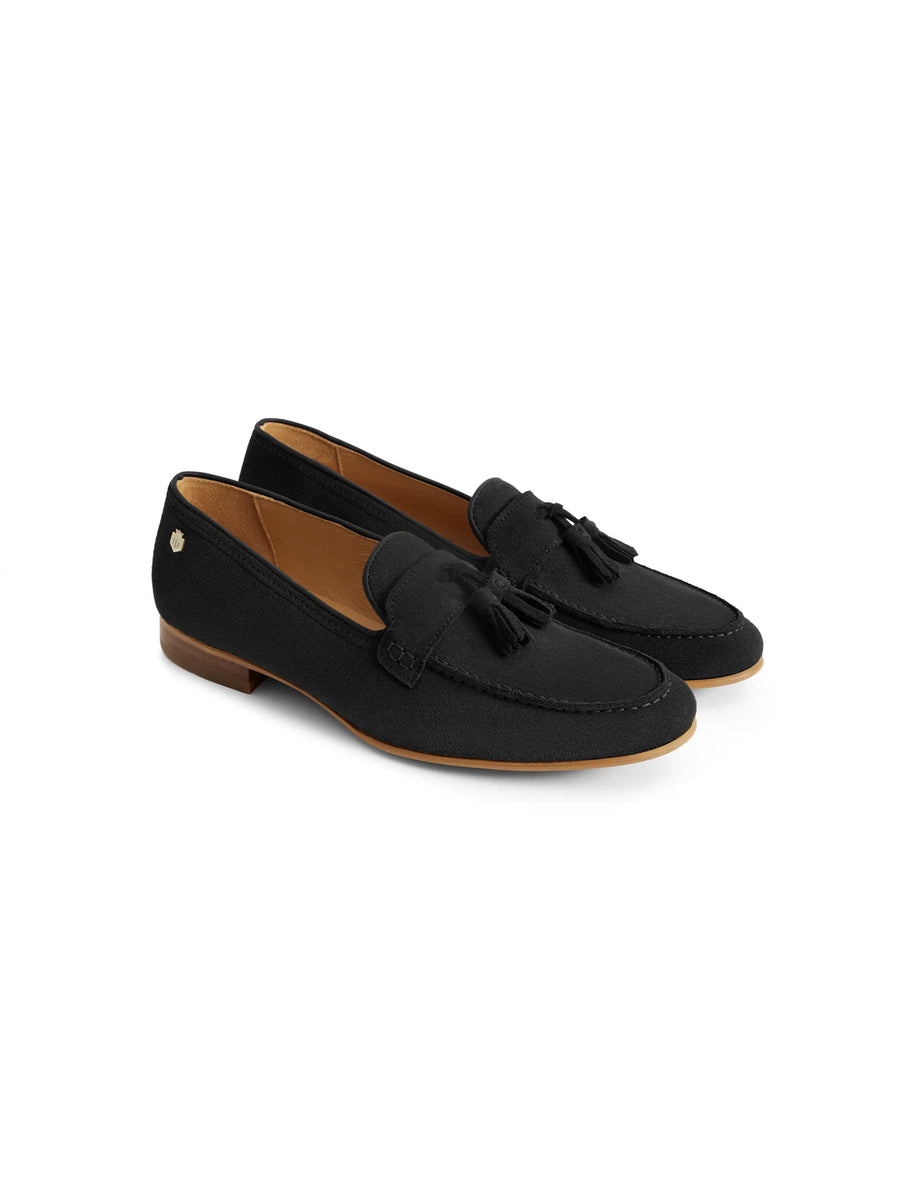The La Rochelle - Women's Loafers - Black Suede