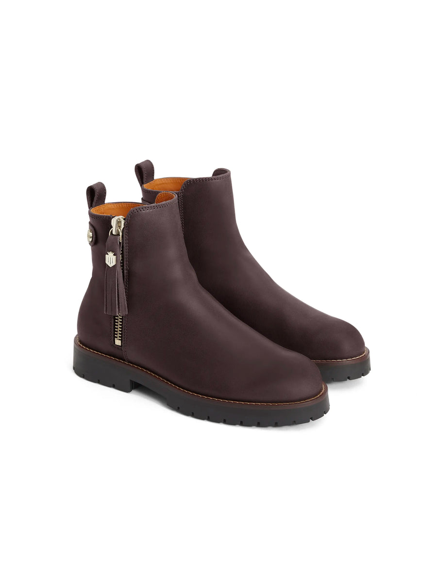 The Oakham - Women's Waterproof Ankle Boots - Mahogany Leather