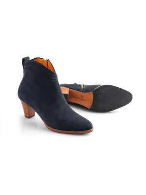 The Regina Ankle Boot - Navy &amp; Tan