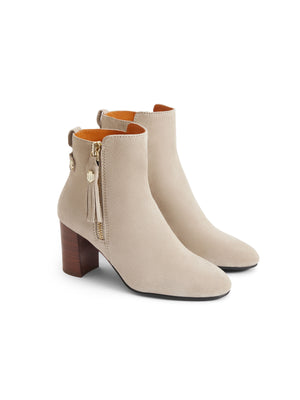 The Oakham - Women's Ankle Boot - Stone Suede