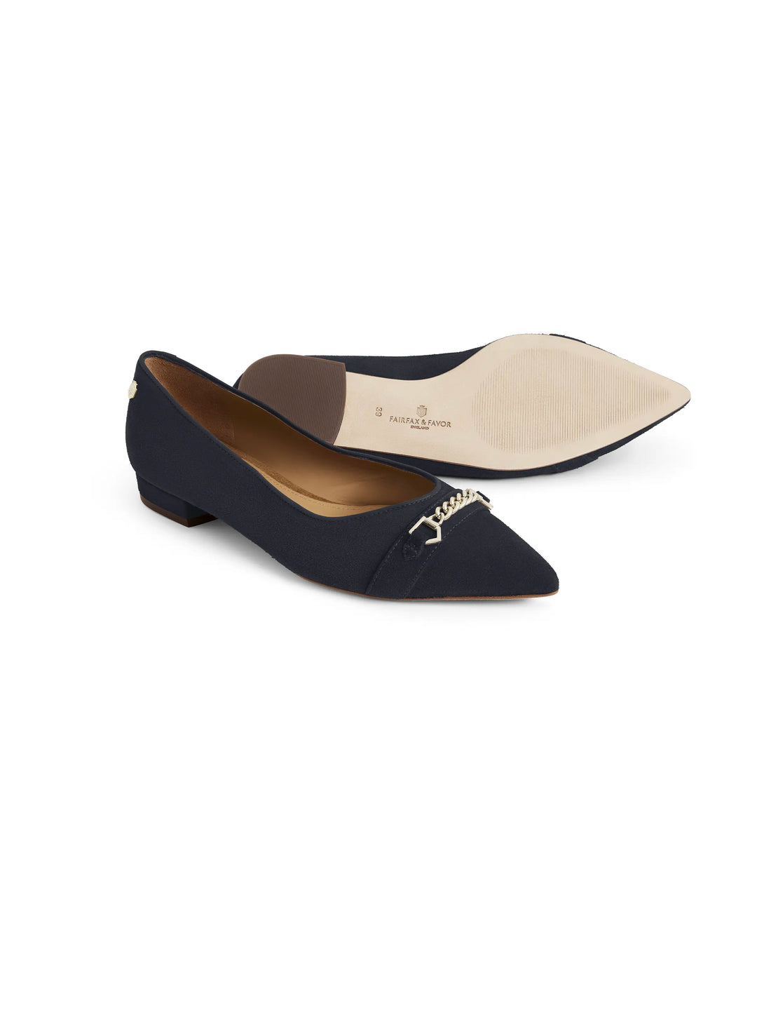 Apsley Ballet Pump - Navy Suede - Shoes
