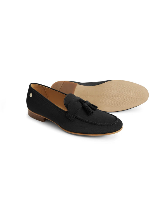 La Rochelle Women's Loafers Black Suede Fairfax Favor