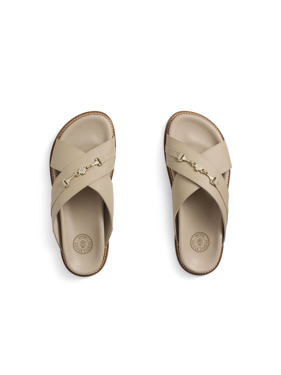 The Southwold - Women's Footbed Sandals - Stone Leather