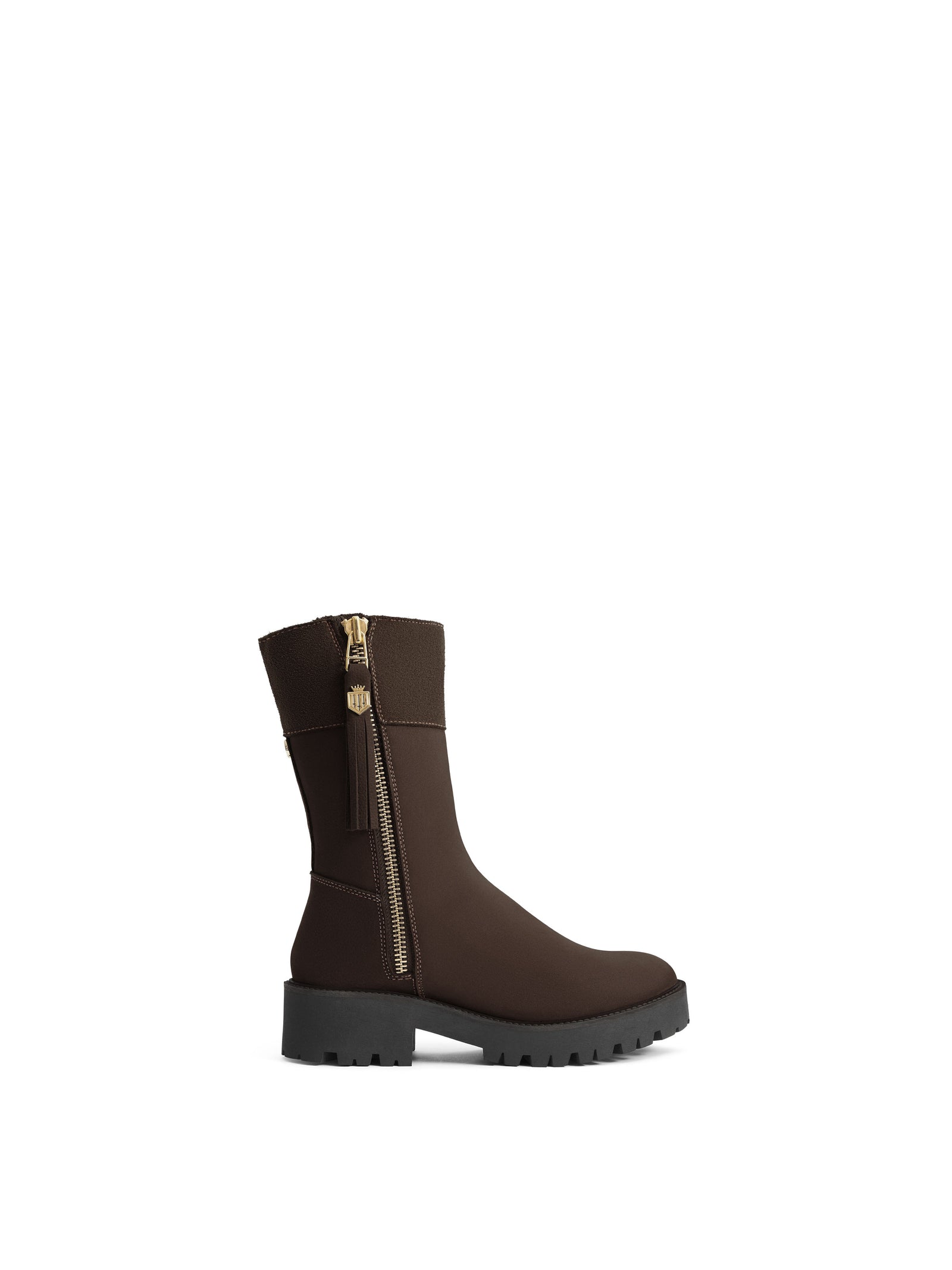 Shearling Lined Paris Chocolate Nubuck