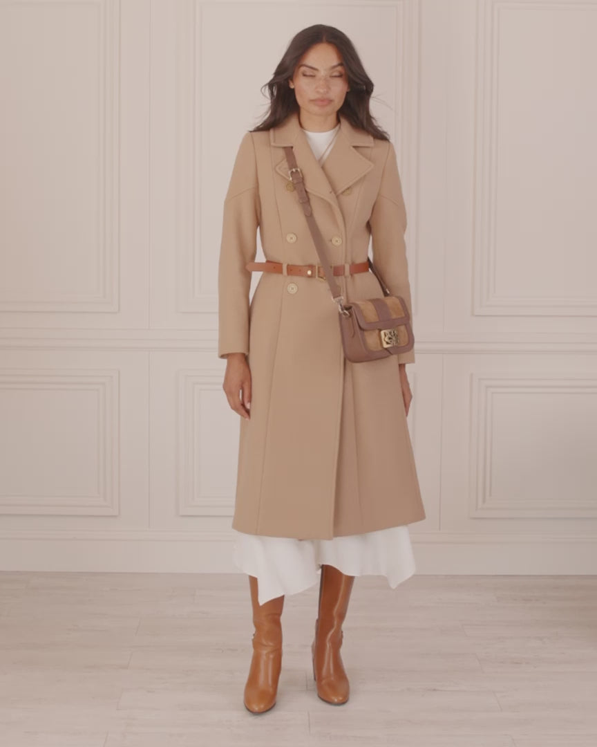 Victoria - Women's Coat - Camel Wool | Fairfax & Favor
