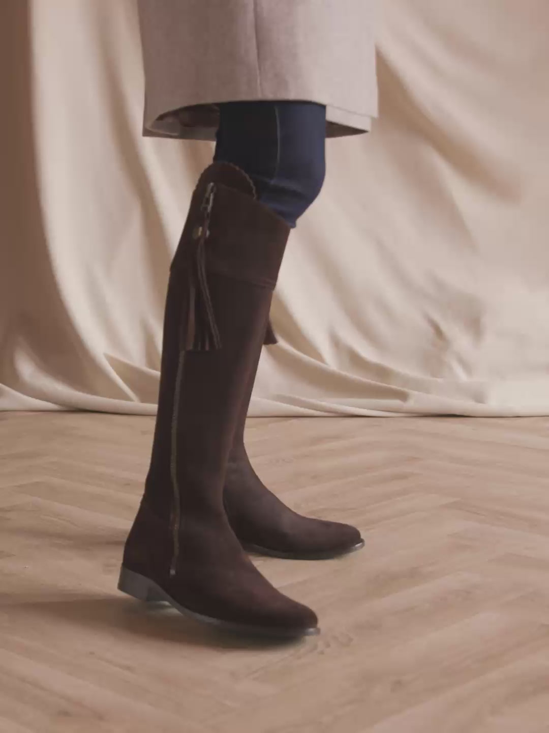 Lala　CAMINANDO別注 KNEE HIGH BOOTS Regina - Women's Knee-High Boots - Chocolate | Fairfax & Favor
