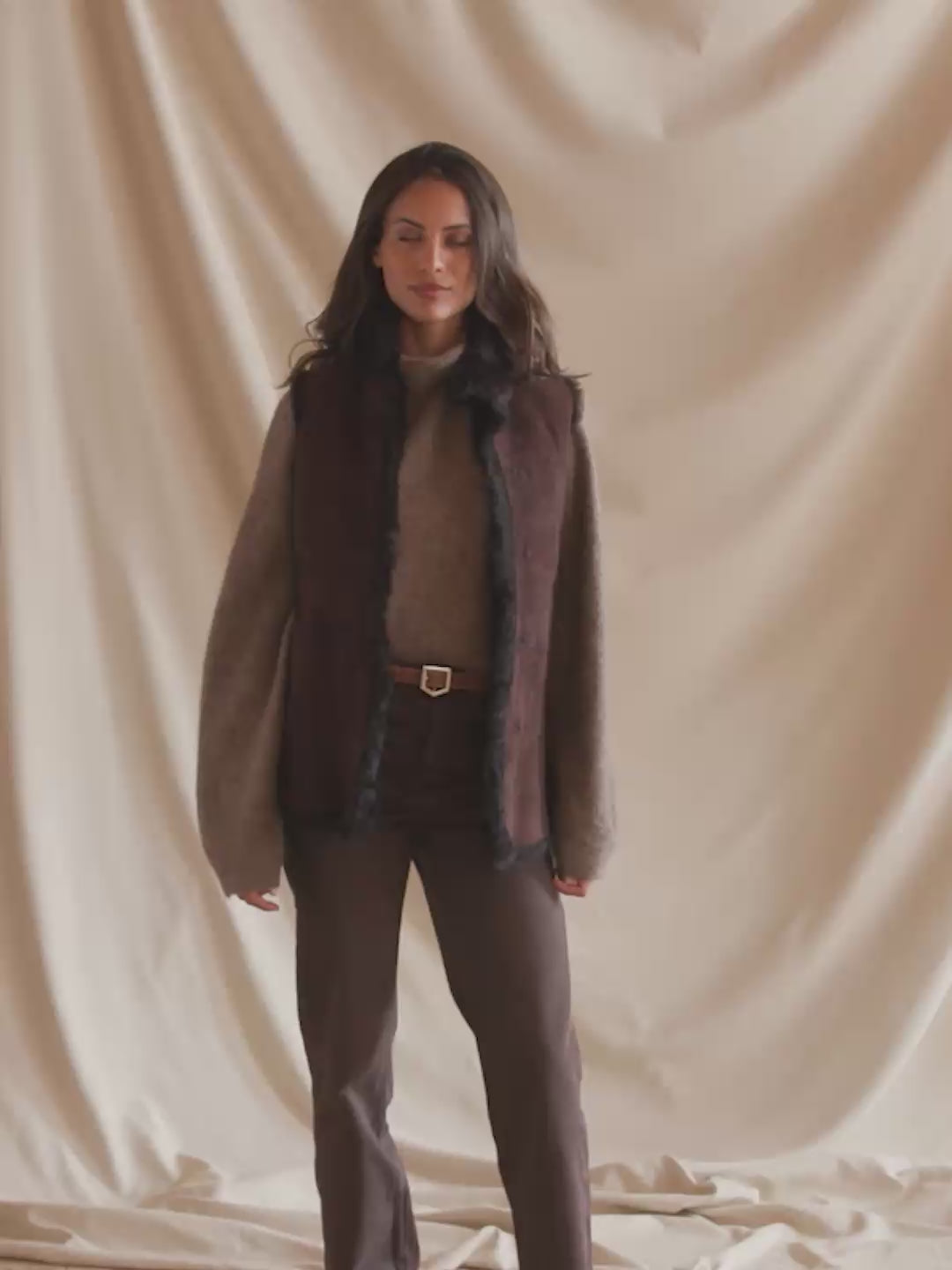Beth - Women's Gilet - Chocolate Toscana | Fairfax & Favor