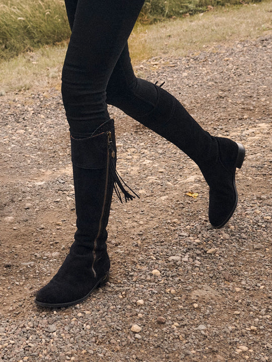 blue dress for baby girl The Blackwood Women's Boot (Black Suede) – Alexander Noel