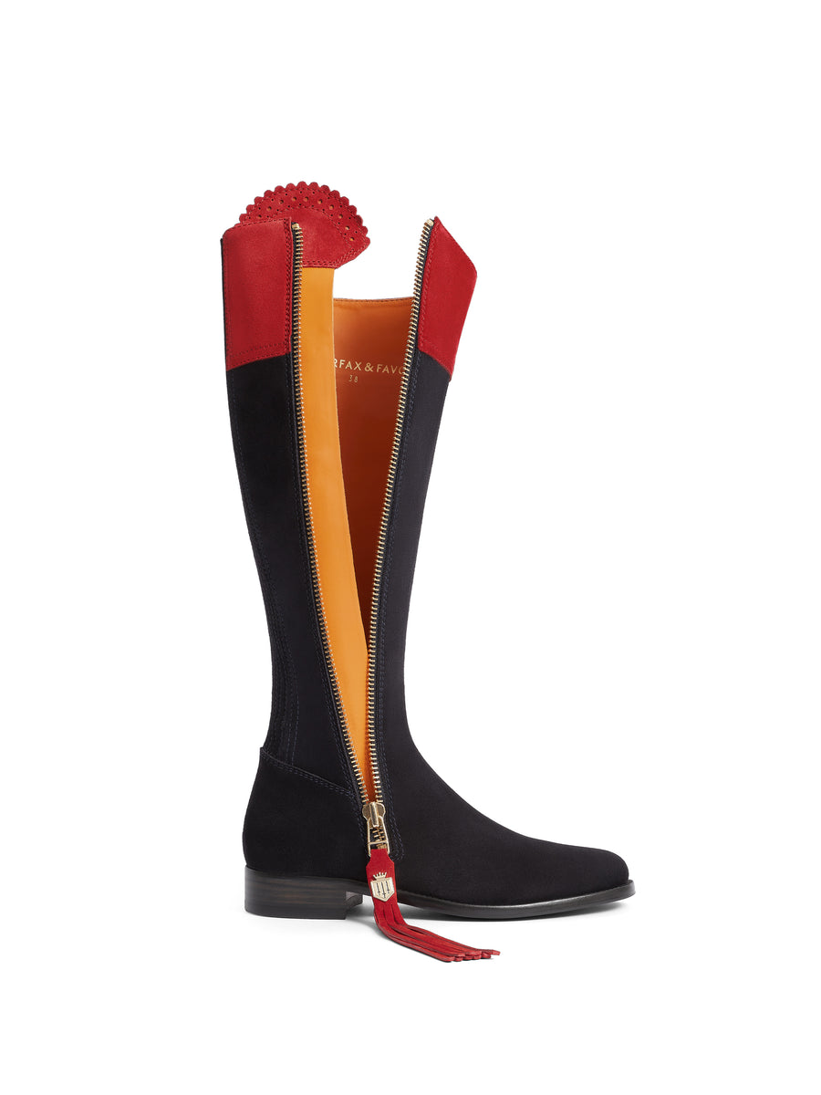 The Regina (Narrow Fit) - Navy &amp; Red (Fairfax &amp; Favor x British Equestrian)