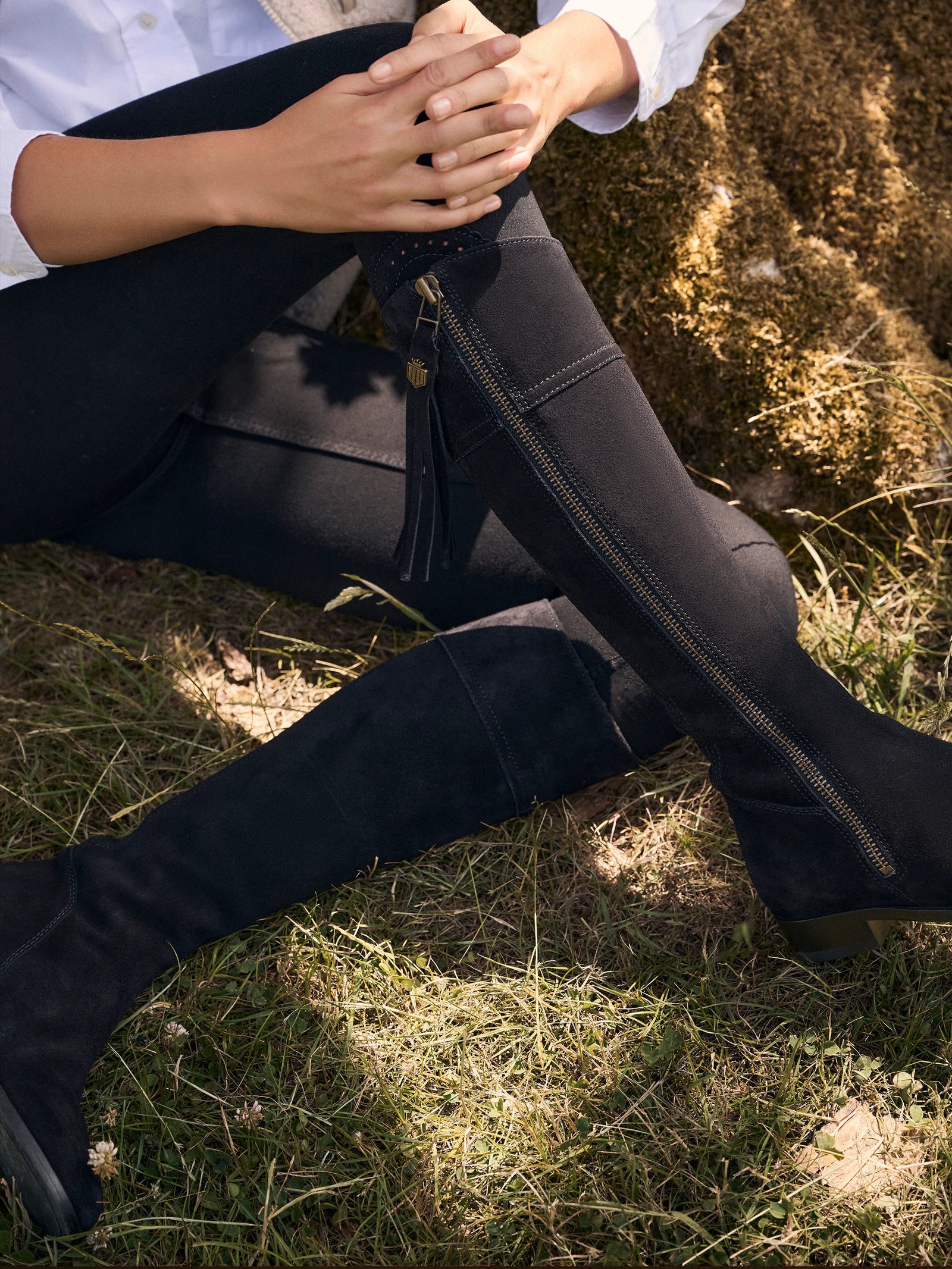 Regina Navy Blue Suede