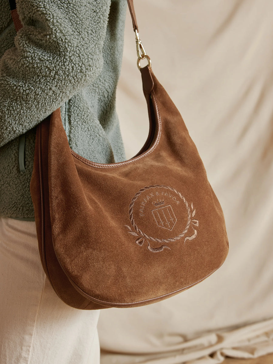 The Richmond - Women's Hobo Bag - Tan Suede