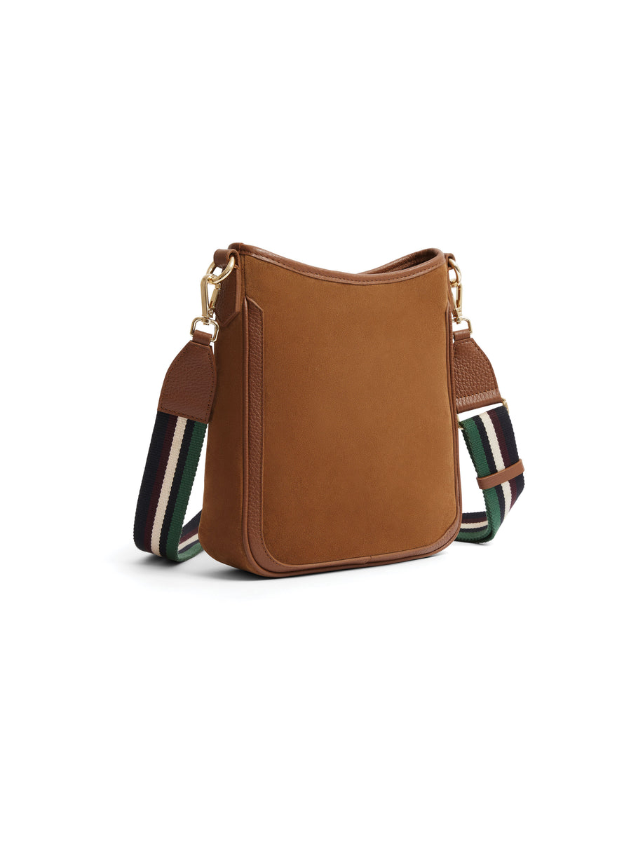 The Richmond - Women's Messenger Bag - Tan Suede