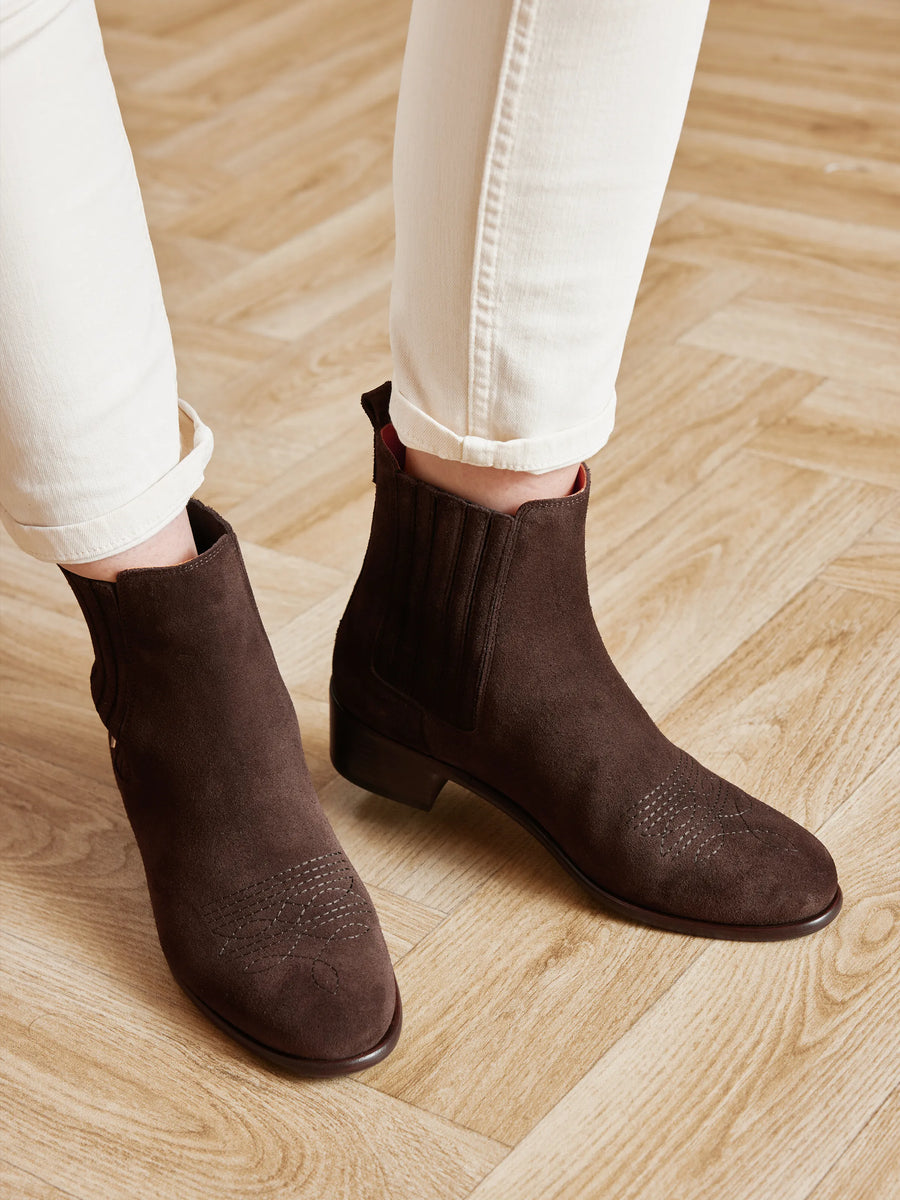 The Rockingham - Women's Ankle Boots - Chocolate Suede