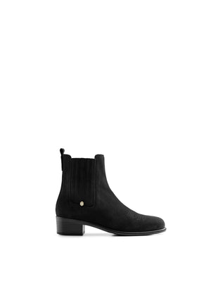 The Rockingham - Women's Ankle Boot - Black Suede